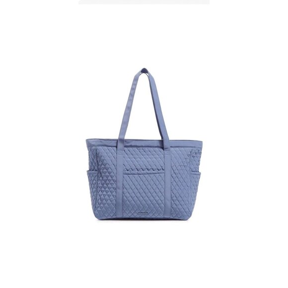 VERA BRADLEY Get Going Large Travel Tote Bag microfiber Rustic Blue - Picture 1 of 15